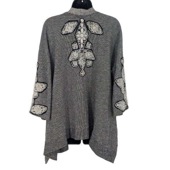 Ecote Kimono Cardigan Size S Embellished Open Front Boho Festival Tweed Eclectic - Picture 1 of 10